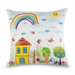 WAXWINGO White & Yellow Cartoon Characters Square Cushion Covers-image-69