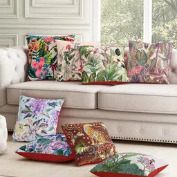 SEJ by Nisha Gupta Unisex Blue Cushion Covers-image-96