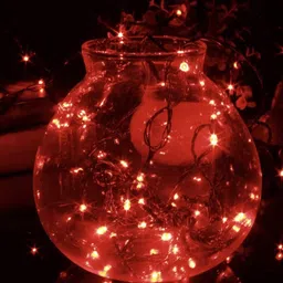 Glimmer Lightings Red Rice Shape String Lights-0