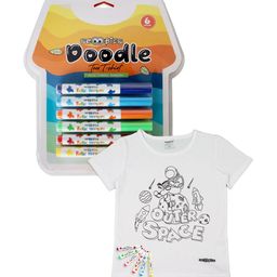 SCOOBIES Black & White Printed Doodle T-shirt & Markers-image-1
