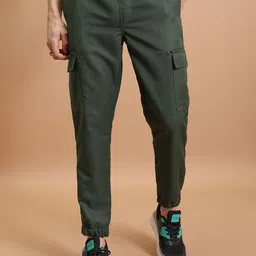 HIGHLANDER Men Regular Fit Cargo Jogger Trousers-picture-21