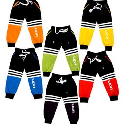 BAESD Infants Pack Of 6 Mid Rise Dri-FIT Cotton Joggers-image-87