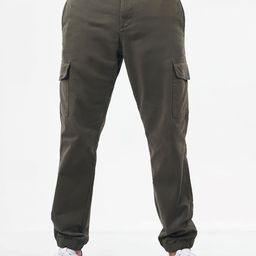 Celio Men Cotton Slim Fit Mid-Rise Flat-Front Joggers Trousers-picture-2