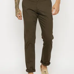 Duke Men Cotton Mid-Rise Slim Fit Trousers-picture-23
