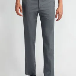 Arrow Men Plain Mid-Rise Slim Fit Formal Trousers-picture-30