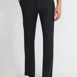Arrow Men Plain Smart Flex Mid-Rise Slim Fit Formal Trousers-32