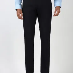 Peter England Men Mid-Rise Slim Fit Formal Trousers-picture-7
