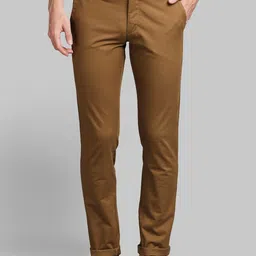 Parx Men Brown Tapered Fit Regular Trousers-image-85