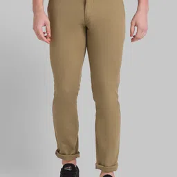 Parx Men Khaki Tapered Fit Trousers-image-41