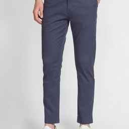 Flying Machine Men Tapered Fit Mid-Rise Cotton Regular Trousers-image-97