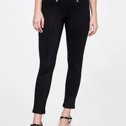 AND Women Tapered Fit Mid-Rise Trousers-image-54
