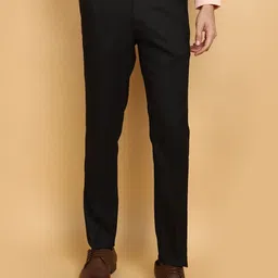 J White by Vmart Men Slim Fit Mid-Rise Formal Trousers-image-80