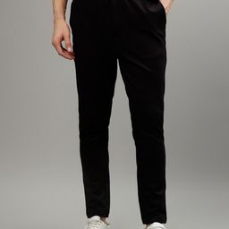 Iconic Men Mid Rise Slim Fit Pure Cotton Trousers-picture-7