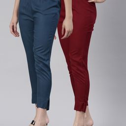 Kryptic Women Pack Of 2 Cropped Smart Cigarette Trousers-image-27