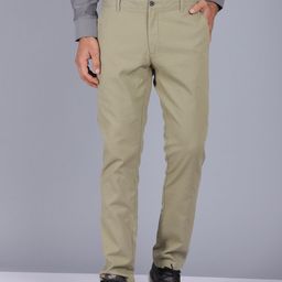 CANOE Men Olive Green Smart Slim Fit Trousers-image-48