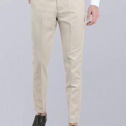 VEI SASTRE Men Mid-Raise Flat Front Smart Slim Fit Formal Trousers-image-74