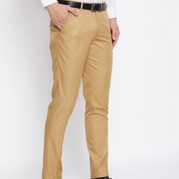 VEI SASTRE Men Smart Slim Fit Trousers-image-9