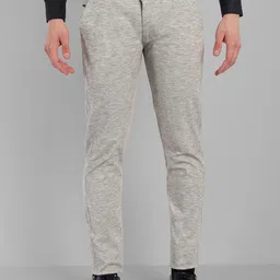 Majestic Man Smart Self Design Mid Rise Plain Slim Fit Formal Trousers-image-99