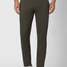 Peter England Casuals Men Mid Top Super Slim Fit  Plain Regular Trousers-image-95