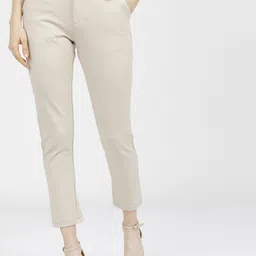CHIC BY TOKYO TALKIES Woman Beige Slim Fit Trousers-image-50