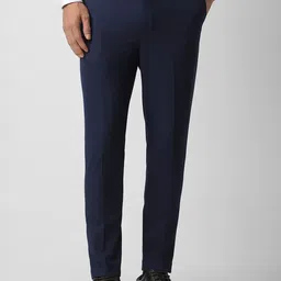 Van Heusen Men Mid Rise Slim Fit Cotton Formal Trousers-picture-13