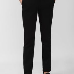 V Dot Men Black Skinny Fit Formal Trousers-image-95