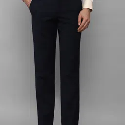 Luxure by Louis Philippe Men Plain Flat-Front Slim Fit Formal Trousers-image-82