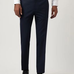Marks & Spencer Men Mid Rise Plain Slim Fit Formal Trousers-image-85