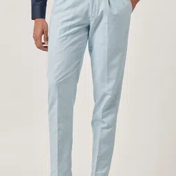 MR BUTTON Men Slim Fit Mid-Rise Formal Trousers-image-64