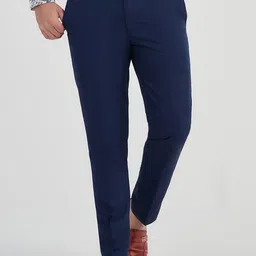 MR BUTTON Men Mid-Rise Slim Fit Plain Chinos Trousers-54