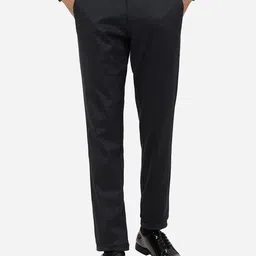 JB STUDIO Men Slim Fit Mid-Rise Cotton Formal Trousers-image-87
