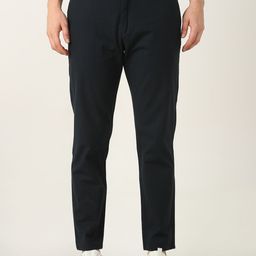 R&B Men Slim Fit Mid-Rise Cotton Trousers-picture-33