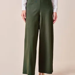 AND Women Loose Fit High-Rise Pleated Trousers-image-67