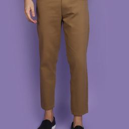 V-Mart Men Slim Fit Mid-Rise Dobby Cotton Regular Trousers-image-8