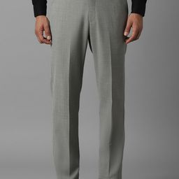 Luxure by Louis Philippe Men Mid-Rise Textured Slim Fit Formal Trousers-picture-41