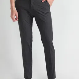Arrow New York Men Textured Printed Slim Fit Formal Trouser-image-26