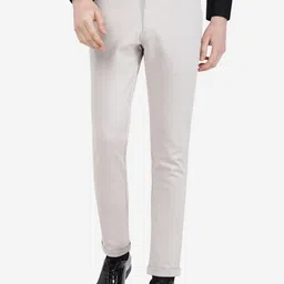JB STUDIO Men Slim Fit Mid-Rise Formal Trousers-image-52