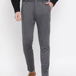 Matinique Men Grey Melange Slim Fit Trousers-15
