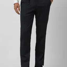 V Dot Men Printed Slim Fit Formal Trousers-image-24