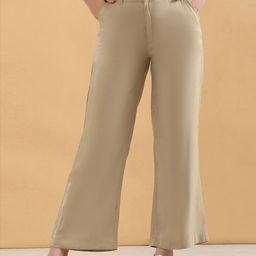 elleven Women Straight Fit Mid-Rise Parallel Trousers-image-55