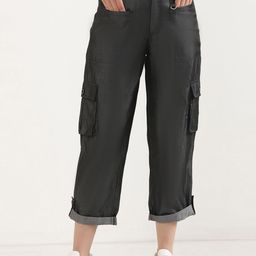 elleven Women Straight Fit Mid-Rise Cargos Trousers-image-8