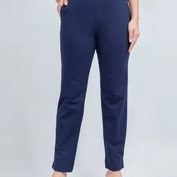 SUTI Women Mid-Rise Relaxed Straight Leg Straight Fit Cotton Trousers-49