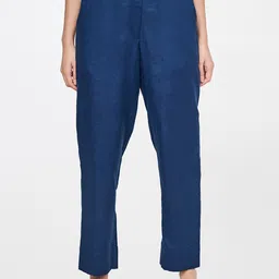 Global Desi Women Blue Straight Fit Trousers-image-98