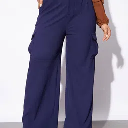 SASSAFRAS Curve Women Plus Size Straight Fit Cargo-image-15