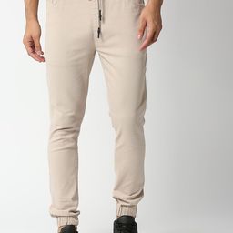 Thomas Scott Men Beige Joggers Trousers-image-1