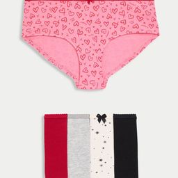 Marks & Spencer Pack Of 5 Printed Mid Rise Basic Briefs T615102XVERY PINK-picture-10