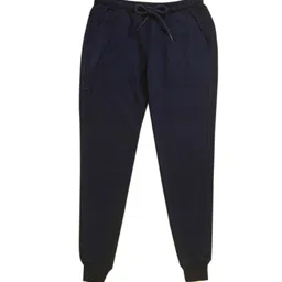 NUSYL Kids Navy Blue Solid Joggers-54