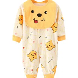 StyleCast Infant Boys Yellow Graphic Printed Cotton Rompers-image-60