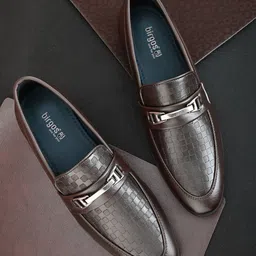 birgos Men Textured Formal Horsebit Loafers-picture-42