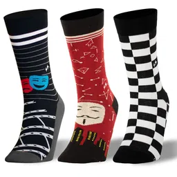 Papa Socks Pack Of 3 Breathable Calf-Length Socks-image-86